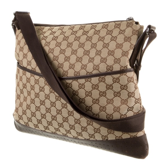 Gucci Canvas perforated flat messenger bag - Picture 2 of 7